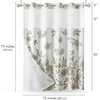 image:imageAmericanflat 71x74 Boho Shower Curtain  WaterResistant Long Shower Curtain with Durable Metal Grommets and 12 Hooks  100 Polyester  Black Mustard Yellow Terracotta and BeigeTaupe