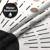 image:imageAmericanflat 71x74 Boho Shower Curtain  WaterResistant Long Shower Curtain with Durable Metal Grommets and 12 Hooks  100 Polyester  Black Mustard Yellow Terracotta and BeigeBlack  Taupe