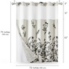 image:imageAmericanflat 71x74 Boho Shower Curtain  WaterResistant Long Shower Curtain with Durable Metal Grommets and 12 Hooks  100 Polyester  Black Mustard Yellow Terracotta and BeigeBlack  White