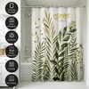 image:imageAmericanflat 71x74 Boho Shower Curtain  WaterResistant Long Shower Curtain with Durable Metal Grommets and 12 Hooks  100 Polyester  Black Mustard Yellow Terracotta and BeigeGreen  White