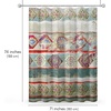 image:imageAmericanflat 71x74 Boho Shower Curtain  WaterResistant Long Shower Curtain with Durable Metal Grommets and 12 Hooks  100 Polyester  Black Mustard Yellow Terracotta and BeigeTeal