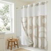 image:imageAmericanflat 71x74 Boho Shower Curtain  WaterResistant Long Shower Curtain with Durable Metal Grommets and 12 Hooks  100 Polyester  Black Mustard Yellow Terracotta and BeigeBeige  White