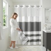 image:imageAmericanflat 71x74 Boho Shower Curtain  WaterResistant Long Shower Curtain with Durable Metal Grommets and 12 Hooks  100 Polyester  Black Mustard Yellow Terracotta and BeigeGrey
