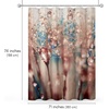 image:imageAmericanflat 71x74 Boho Shower Curtain  WaterResistant Long Shower Curtain with Durable Metal Grommets and 12 Hooks  100 Polyester  Black Mustard Yellow Terracotta and BeigeRose Gold