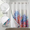 image:imageAmericanflat 71x74 Boho Shower Curtain  WaterResistant Long Shower Curtain with Durable Metal Grommets and 12 Hooks  100 Polyester  Black Mustard Yellow Terracotta and BeigeRed  Blue