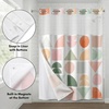 image:imageAmericanflat 71x74 Boho Shower Curtain  WaterResistant Long Shower Curtain with Durable Metal Grommets and 12 Hooks  100 Polyester  Black Mustard Yellow Terracotta and BeigePeach  Sage