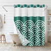 image:imageAmericanflat 71x74 Boho Shower Curtain  WaterResistant Long Shower Curtain with Durable Metal Grommets and 12 Hooks  100 Polyester  Black Mustard Yellow Terracotta and BeigeEmerald