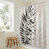 image:imageAmericanflat 71x74 Boho Shower Curtain  WaterResistant Long Shower Curtain with Durable Metal Grommets and 12 Hooks  100 Polyester  Black Mustard Yellow Terracotta and BeigeBeige  Black