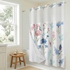 image:imageAmericanflat 71x74 Boho Shower Curtain  WaterResistant Long Shower Curtain with Durable Metal Grommets and 12 Hooks  100 Polyester  Black Mustard Yellow Terracotta and BeigeBlue  Pink