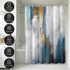 image:imageAmericanflat 71x74 Boho Shower Curtain  WaterResistant Long Shower Curtain with Durable Metal Grommets and 12 Hooks  100 Polyester  Black Mustard Yellow Terracotta and BeigeGold