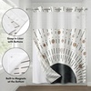 image:imageAmericanflat 71x74 Boho Shower Curtain  WaterResistant Long Shower Curtain with Durable Metal Grommets and 12 Hooks  100 Polyester  Black Mustard Yellow Terracotta and BeigeBlack  Taupe