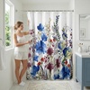 image:imageAmericanflat 71x74 Boho Shower Curtain  WaterResistant Long Shower Curtain with Durable Metal Grommets and 12 Hooks  100 Polyester  Black Mustard Yellow Terracotta and BeigeBlue  Red