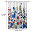 image:imageAmericanflat 71x74 Boho Shower Curtain  WaterResistant Long Shower Curtain with Durable Metal Grommets and 12 Hooks  100 Polyester  Black Mustard Yellow Terracotta and BeigeBlue  Red