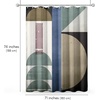 image:imageAmericanflat 71x74 Boho Shower Curtain  WaterResistant Long Shower Curtain with Durable Metal Grommets and 12 Hooks  100 Polyester  Black Mustard Yellow Terracotta and BeigeBeige
