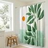 image:imageAmericanflat 71x74 Boho Shower Curtain  WaterResistant Long Shower Curtain with Durable Metal Grommets and 12 Hooks  100 Polyester  Black Mustard Yellow Terracotta and BeigeMint
