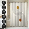 image:imageAmericanflat 71x74 Boho Shower Curtain  WaterResistant Long Shower Curtain with Durable Metal Grommets and 12 Hooks  100 Polyester  Black Mustard Yellow Terracotta and BeigeBronze  White