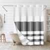image:imageAmericanflat 71x74 Boho Shower Curtain  WaterResistant Long Shower Curtain with Durable Metal Grommets and 12 Hooks  100 Polyester  Black Mustard Yellow Terracotta and BeigeGrey