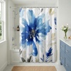image:imageAmericanflat 71x74 Boho Shower Curtain  WaterResistant Long Shower Curtain with Durable Metal Grommets and 12 Hooks  100 Polyester  Black Mustard Yellow Terracotta and BeigeBlue  White