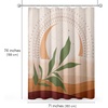 image:imageAmericanflat 71x74 Boho Shower Curtain  WaterResistant Long Shower Curtain with Durable Metal Grommets and 12 Hooks  100 Polyester  Black Mustard Yellow Terracotta and BeigeGreen  Terracotta