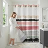 image:imageAmericanflat 71x74 Boho Shower Curtain  WaterResistant Long Shower Curtain with Durable Metal Grommets and 12 Hooks  100 Polyester  Black Mustard Yellow Terracotta and BeigeBlush  Black