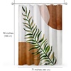 image:imageAmericanflat 71x74 Boho Shower Curtain  WaterResistant Long Shower Curtain with Durable Metal Grommets and 12 Hooks  100 Polyester  Black Mustard Yellow Terracotta and BeigeBronze  Green