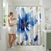 image:imageAmericanflat 71x74 Boho Shower Curtain  WaterResistant Long Shower Curtain with Durable Metal Grommets and 12 Hooks  100 Polyester  Black Mustard Yellow Terracotta and BeigeBlue  White