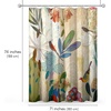image:imageAmericanflat 71x74 Boho Shower Curtain  WaterResistant Long Shower Curtain with Durable Metal Grommets and 12 Hooks  100 Polyester  Black Mustard Yellow Terracotta and BeigeBlue  Purple  and Pink