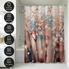 image:imageAmericanflat 71x74 Boho Shower Curtain  WaterResistant Long Shower Curtain with Durable Metal Grommets and 12 Hooks  100 Polyester  Black Mustard Yellow Terracotta and BeigeRose Gold