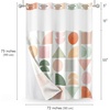 image:imageAmericanflat 71x74 Boho Shower Curtain  WaterResistant Long Shower Curtain with Durable Metal Grommets and 12 Hooks  100 Polyester  Black Mustard Yellow Terracotta and BeigePeach  Sage