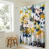 image:imageAmericanflat 71x74 Boho Shower Curtain  WaterResistant Long Shower Curtain with Durable Metal Grommets and 12 Hooks  100 Polyester  Black Mustard Yellow Terracotta and BeigeNavy