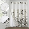 image:imageAmericanflat 71x74 Boho Shower Curtain  WaterResistant Long Shower Curtain with Durable Metal Grommets and 12 Hooks  100 Polyester  Black Mustard Yellow Terracotta and BeigeBlack  White