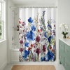 image:imageAmericanflat 71x74 Boho Shower Curtain  WaterResistant Long Shower Curtain with Durable Metal Grommets and 12 Hooks  100 Polyester  Black Mustard Yellow Terracotta and BeigeBlue  Red