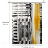 image:imageAmericanflat 71x74 Boho Shower Curtain  WaterResistant Long Shower Curtain with Durable Metal Grommets and 12 Hooks  100 Polyester  Black Mustard Yellow Terracotta and BeigeBlack  Gold