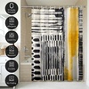 image:imageAmericanflat 71x74 Boho Shower Curtain  WaterResistant Long Shower Curtain with Durable Metal Grommets and 12 Hooks  100 Polyester  Black Mustard Yellow Terracotta and BeigeBlack  Gold