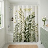 image:imageAmericanflat 71x74 Boho Shower Curtain  WaterResistant Long Shower Curtain with Durable Metal Grommets and 12 Hooks  100 Polyester  Black Mustard Yellow Terracotta and BeigeGreen  White