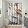 image:imageAmericanflat 71x74 Boho Shower Curtain  WaterResistant Long Shower Curtain with Durable Metal Grommets and 12 Hooks  100 Polyester  Black Mustard Yellow Terracotta and BeigeNeutral
