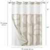 image:imageAmericanflat 71x74 Boho Shower Curtain  WaterResistant Long Shower Curtain with Durable Metal Grommets and 12 Hooks  100 Polyester  Black Mustard Yellow Terracotta and BeigeBeige  White
