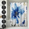 image:imageAmericanflat 71x74 Boho Shower Curtain  WaterResistant Long Shower Curtain with Durable Metal Grommets and 12 Hooks  100 Polyester  Black Mustard Yellow Terracotta and BeigeBlue  White