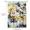 image:imageAmericanflat 71x74 Boho Shower Curtain  WaterResistant Long Shower Curtain with Durable Metal Grommets and 12 Hooks  100 Polyester  Black Mustard Yellow Terracotta and BeigeNavy