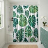 image:imageAmericanflat 71x74 Boho Shower Curtain  WaterResistant Long Shower Curtain with Durable Metal Grommets and 12 Hooks  100 Polyester  Black Mustard Yellow Terracotta and BeigeGreen