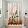 image:imageAmericanflat 71x74 Boho Shower Curtain  WaterResistant Long Shower Curtain with Durable Metal Grommets and 12 Hooks  100 Polyester  Black Mustard Yellow Terracotta and BeigeGreen  Terracotta