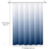 image:imageAmericanflat 71x74 Light Blue Ombre Shower Curtain  WaterResistant Long Shower Curtain with Durable Grommets and 12 Hooks  100 PolyesterLight Blue Ombre