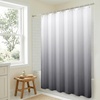 image:imageAmericanflat 71x74 Light Blue Ombre Shower Curtain  WaterResistant Long Shower Curtain with Durable Grommets and 12 Hooks  100 PolyesterLight Grey Ombre