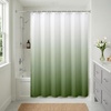 image:imageAmericanflat 71x74 Light Blue Ombre Shower Curtain  WaterResistant Long Shower Curtain with Durable Grommets and 12 Hooks  100 PolyesterSage Green Ombre