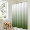 image:imageAmericanflat 71x74 Light Blue Ombre Shower Curtain  WaterResistant Long Shower Curtain with Durable Grommets and 12 Hooks  100 PolyesterSage Green Ombre