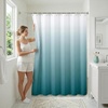 image:imageAmericanflat 71x74 Light Blue Ombre Shower Curtain  WaterResistant Long Shower Curtain with Durable Grommets and 12 Hooks  100 PolyesterTeal Ombre