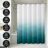 image:imageAmericanflat 71x74 Light Blue Ombre Shower Curtain  WaterResistant Long Shower Curtain with Durable Grommets and 12 Hooks  100 PolyesterWave Blue Ombre