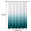 image:imageAmericanflat 71x74 Light Blue Ombre Shower Curtain  WaterResistant Long Shower Curtain with Durable Grommets and 12 Hooks  100 PolyesterWave Blue Ombre