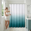 image:imageAmericanflat 71x74 Light Blue Ombre Shower Curtain  WaterResistant Long Shower Curtain with Durable Grommets and 12 Hooks  100 PolyesterWave Blue Ombre
