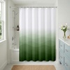 image:imageAmericanflat 71x74 Light Blue Ombre Shower Curtain  WaterResistant Long Shower Curtain with Durable Grommets and 12 Hooks  100 PolyesterWave Green Ombre